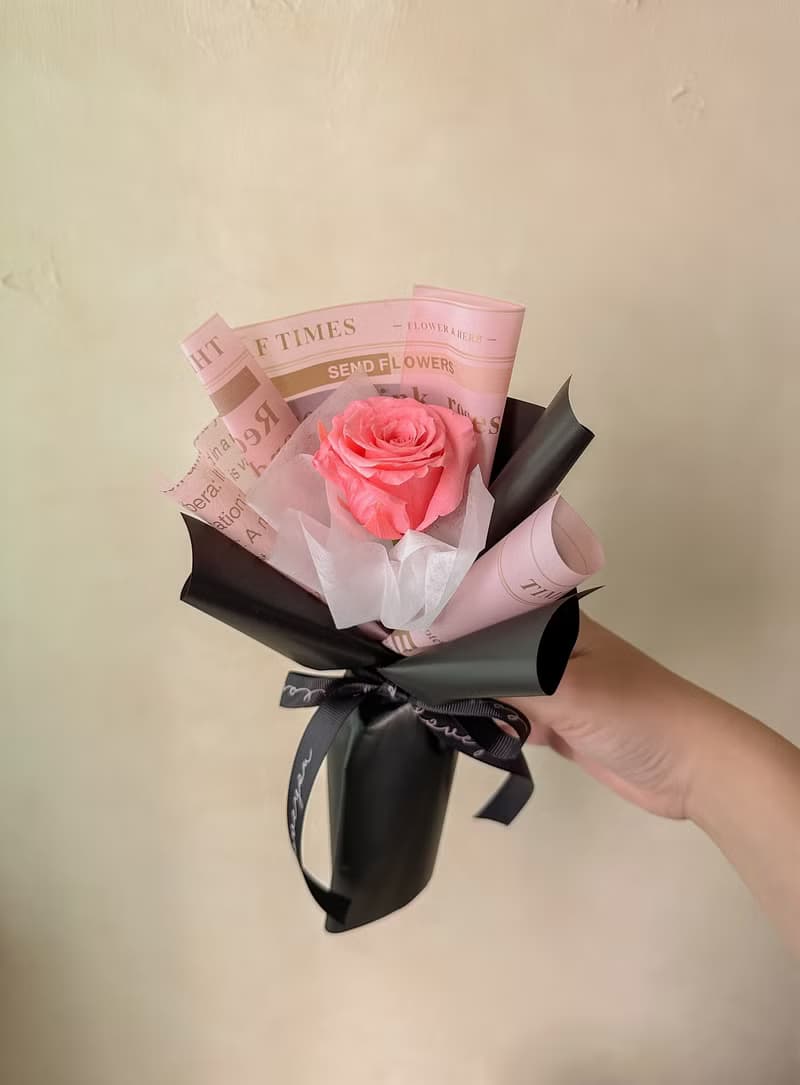 戀愛 七夕花束 情人節 永生花 單枝玫瑰