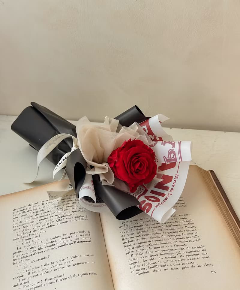 戀愛 七夕花束 情人節 永生花 單枝玫瑰