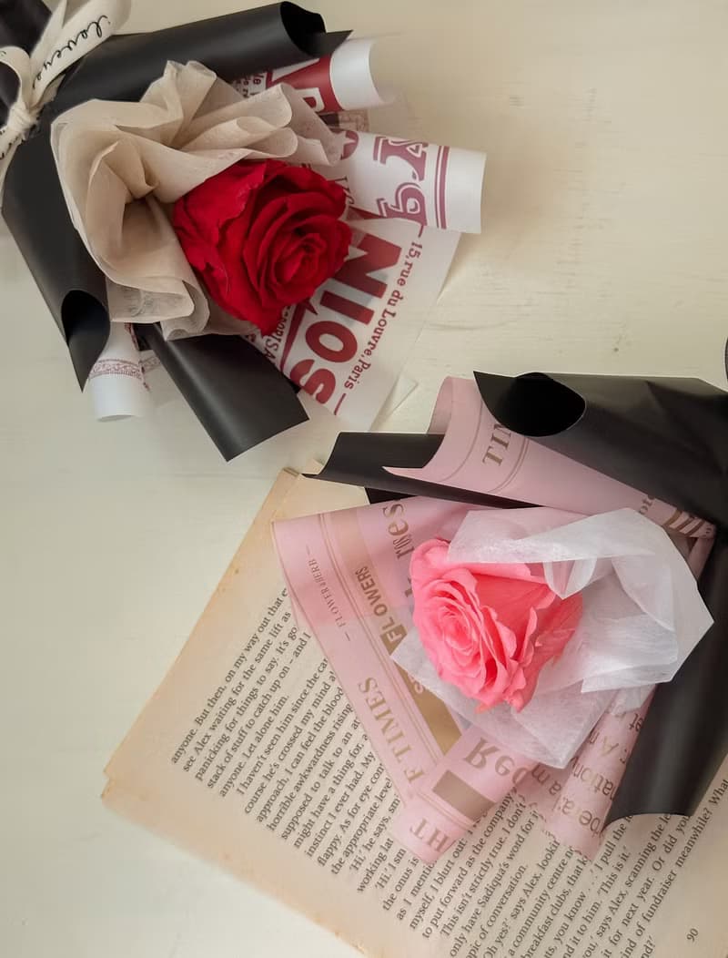 戀愛 七夕花束 情人節 永生花 單枝玫瑰