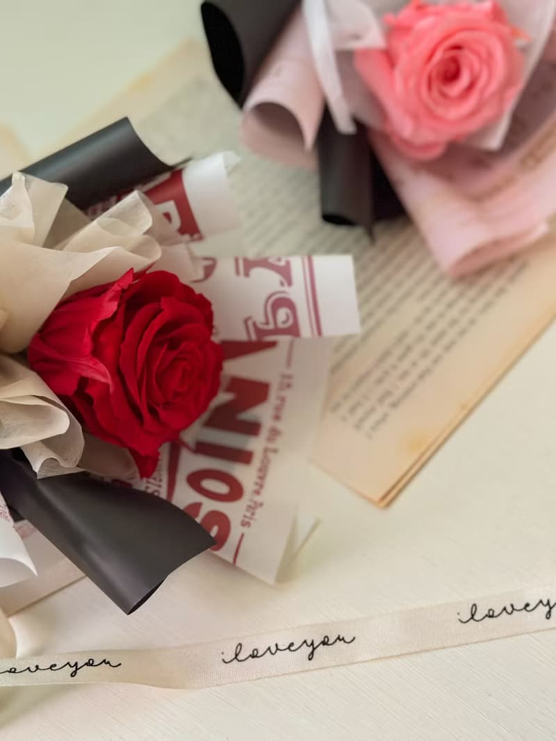 戀愛 七夕花束 情人節 永生花 單枝玫瑰