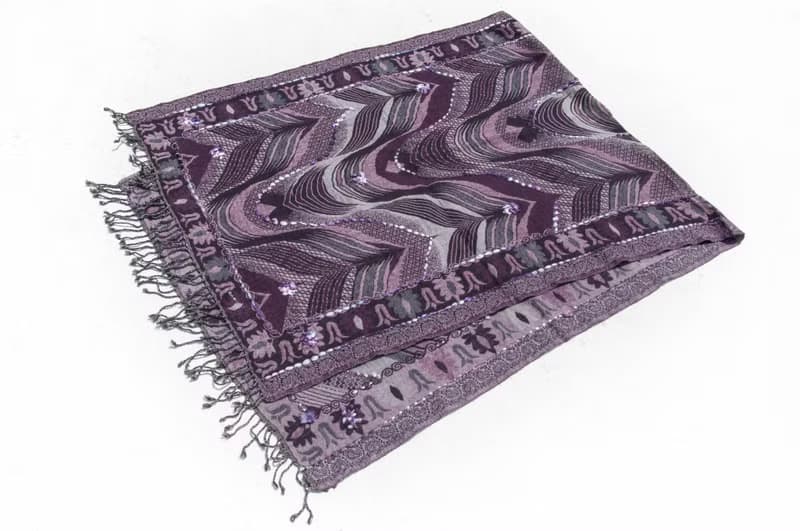 水煮羊毛披肩/針織圍巾/刺繡圍巾/羊絨披巾/喀什米爾Cashmere-花