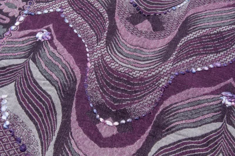 水煮羊毛披肩/針織圍巾/刺繡圍巾/羊絨披巾/喀什米爾Cashmere-花