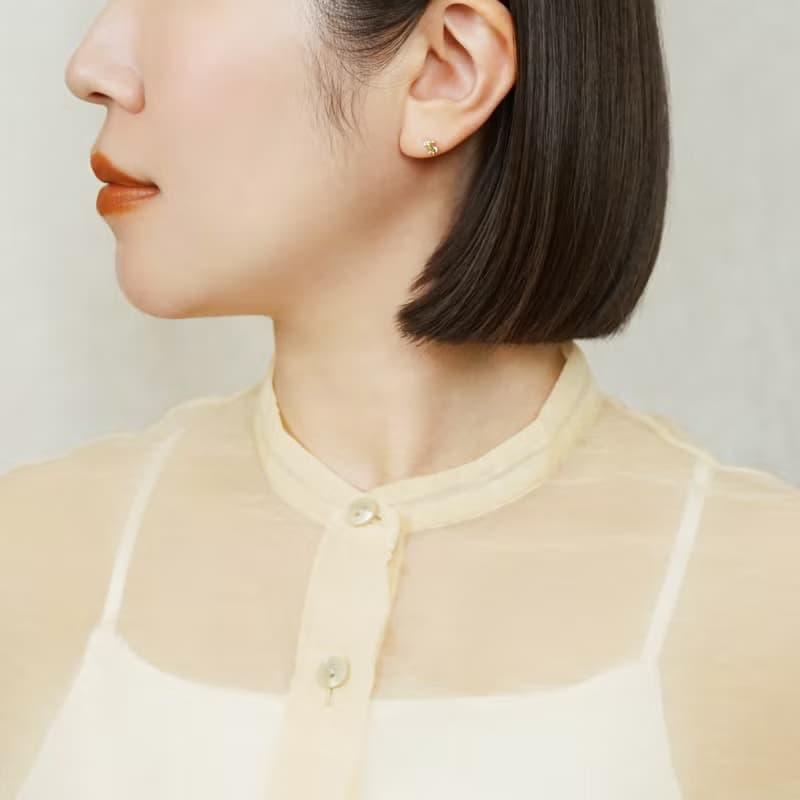 【Second Earrings】 18K 鑽石貓單邊耳環 (黃金)