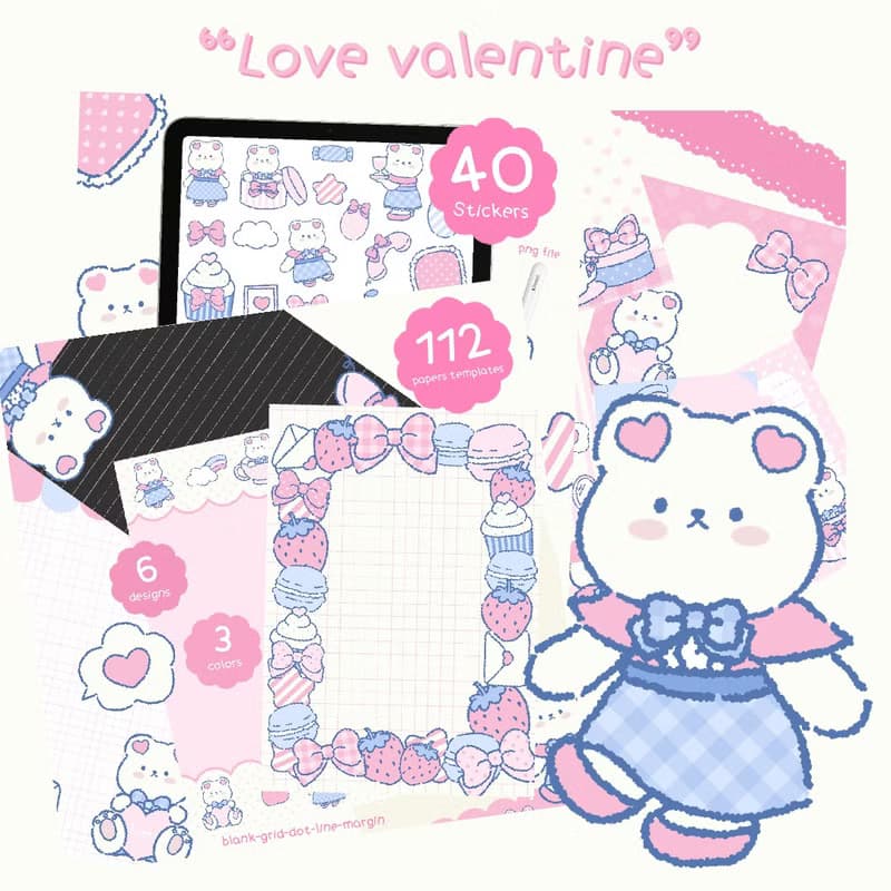 【數位】Love Valentine Digital Notebook