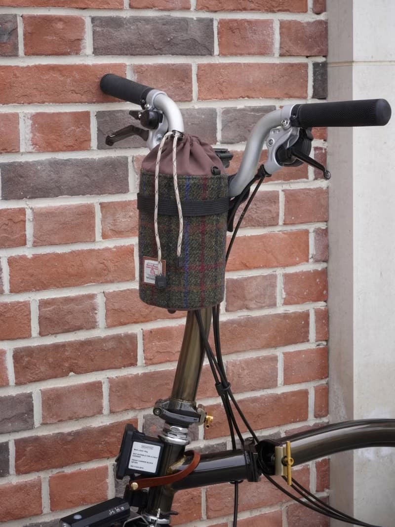 Brompton 自行車包/單車水壺架 車前包車頭包 格紋復古造型