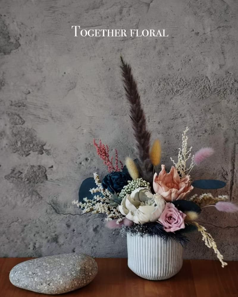 盆花/冷色系永生玫瑰索拉花