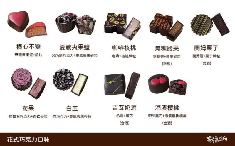 【幸福可可】繽紛巧克力禮盒-12入手工花式含餡巧克力