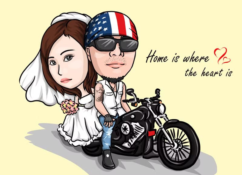 Q版人物插畫∣個人/情侶/婚紗/全家福/朋友∣電子檔
