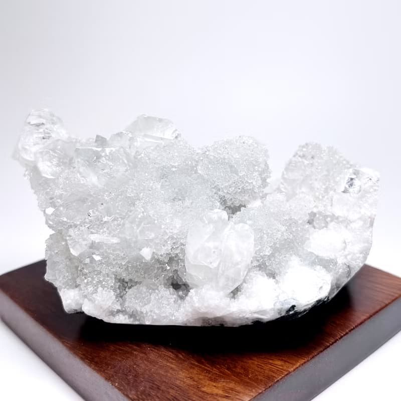 冰沙。一圖一物 療癒 淨化 擺件 l 鑽石魚眼石 淡藍綠砂糖花球 l