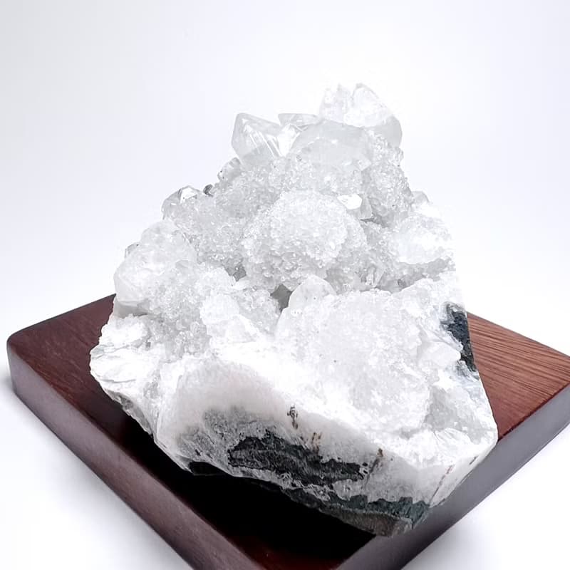冰沙。一圖一物 療癒 淨化 擺件 l 鑽石魚眼石 淡藍綠砂糖花球 l