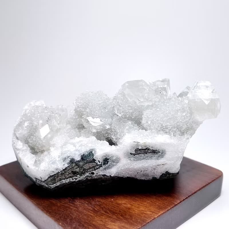 冰沙。一圖一物 療癒 淨化 擺件 l 鑽石魚眼石 淡藍綠砂糖花球 l