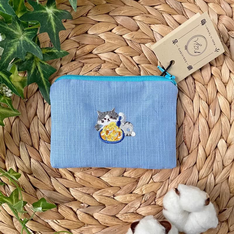 娜吉小物。小吃貓咪系列零錢包－灰貓小玉與芒果冰