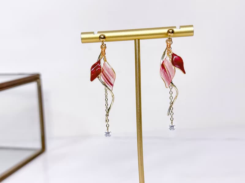 耳針x耳夾水晶花_夜光叢林(簡約版-6色)_光點飾品