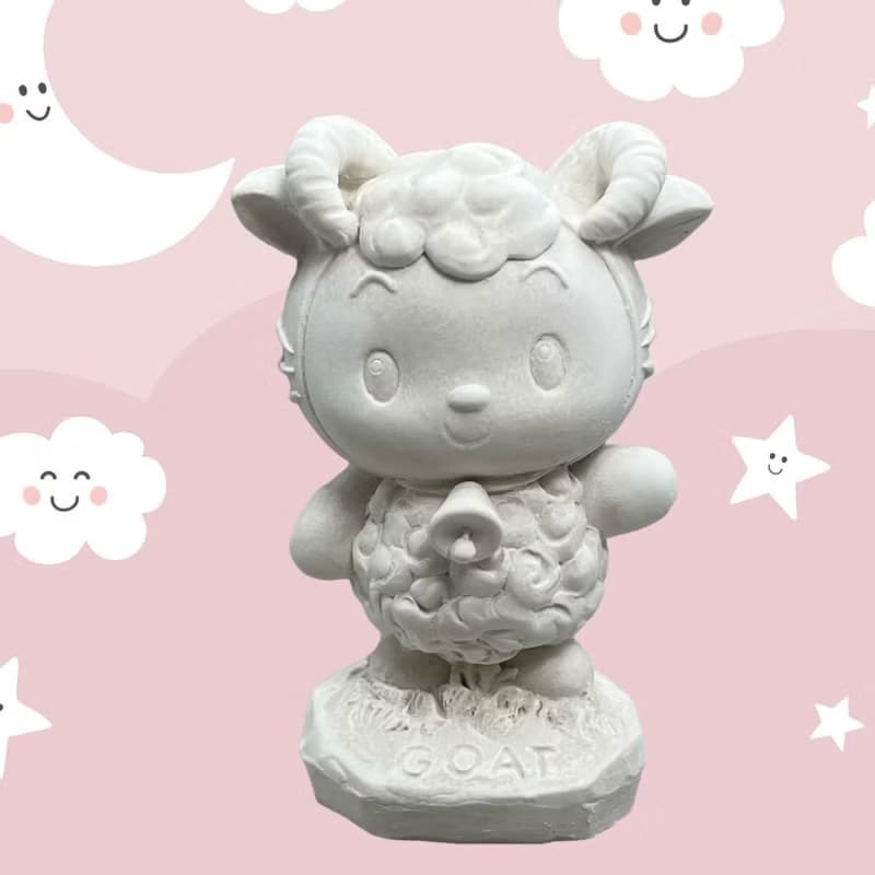 最Q萌寵 十二生肖-羊 擴香石家飾 贈5ml精油(任選) 療癒系公仔