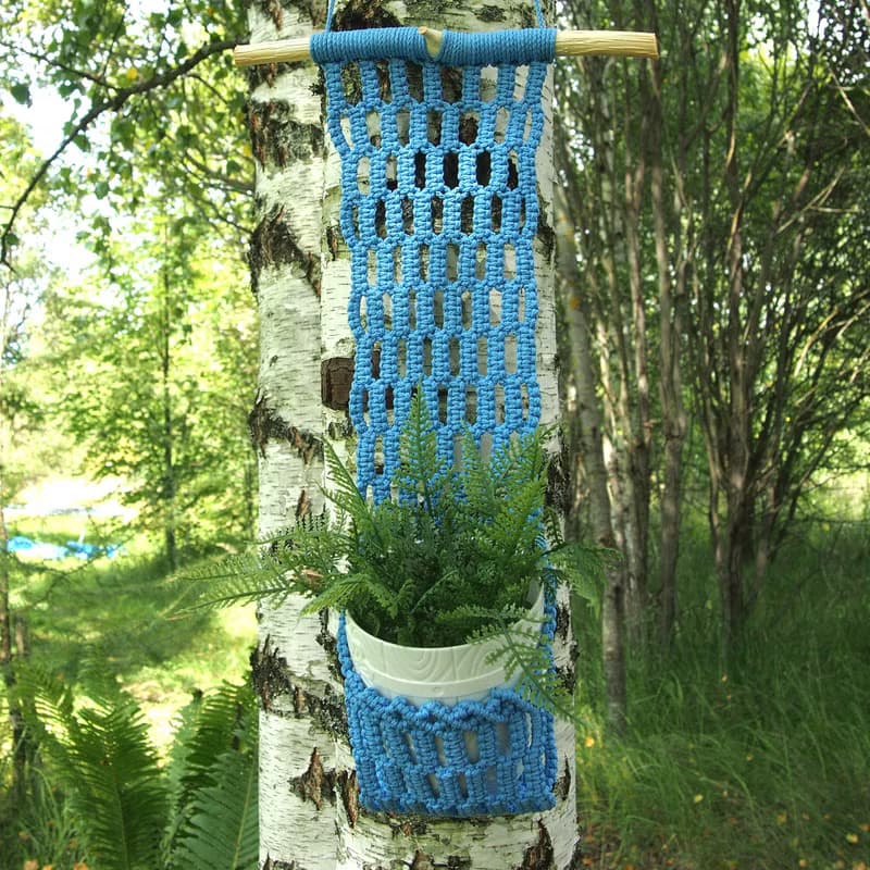 【數位】Macrame plant hanger pattern Macrame pocket pot holder Beginner macrame PDF