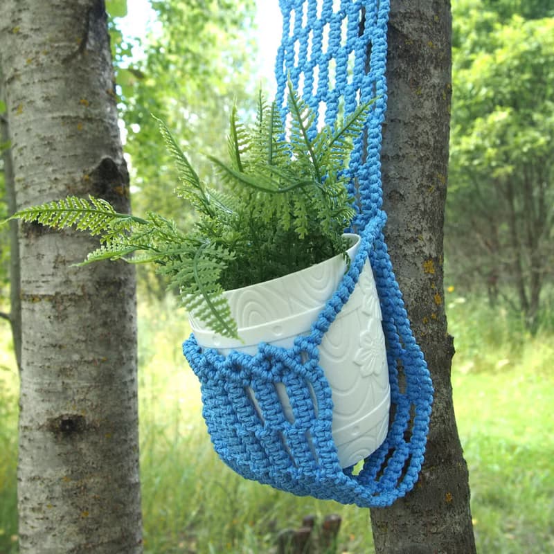 【數位】Macrame plant hanger pattern Macrame pocket pot holder Beginner macrame PDF