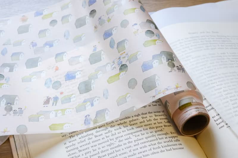 和紙包裝紙 - 小村莊