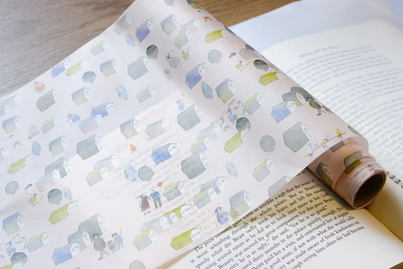 和紙包裝紙 - 小村莊