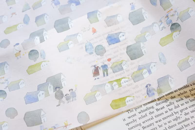 和紙包裝紙 - 小村莊