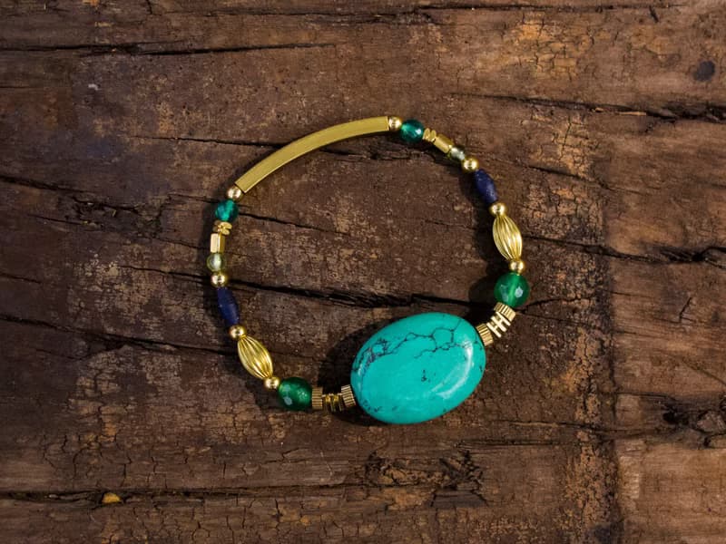 幸運貴人運 ∣ 青金石 橄欖石 天然石水晶手鍊