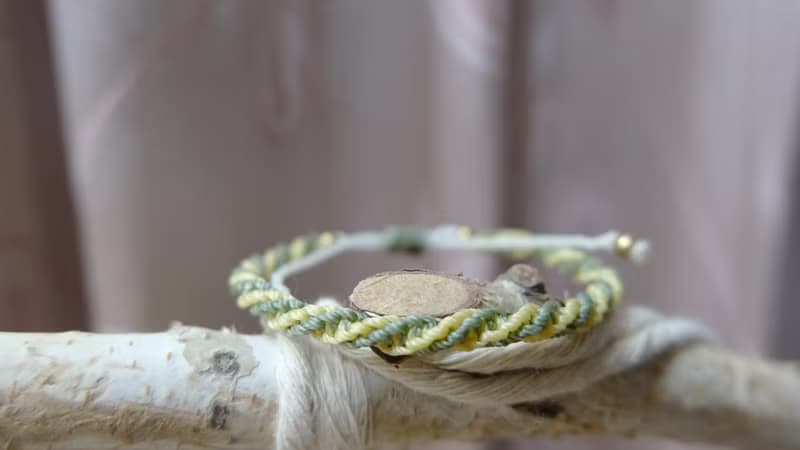 == 編織手環✕防水南美蠟線==【雙螺旋】