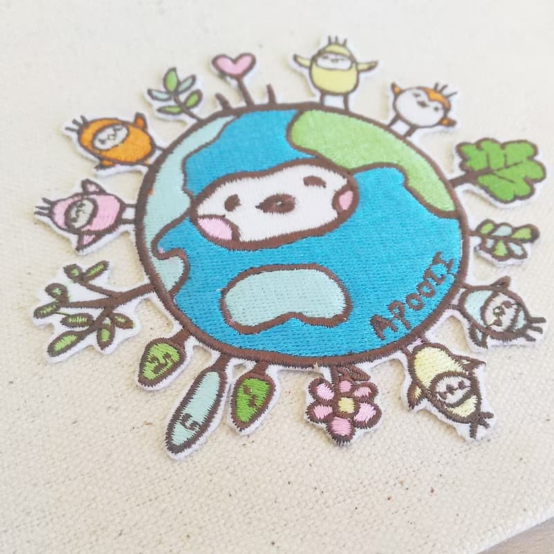 地球籽 拼接 帆布包