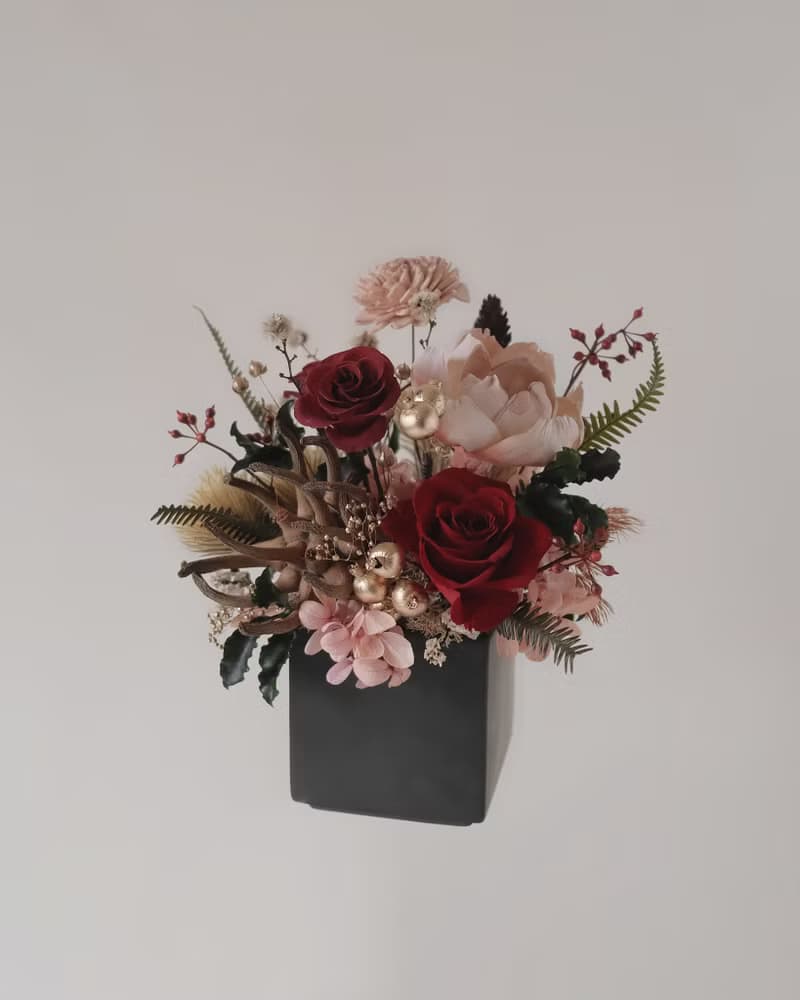 迎新春 永生花桌花 喜洋洋 開幕花