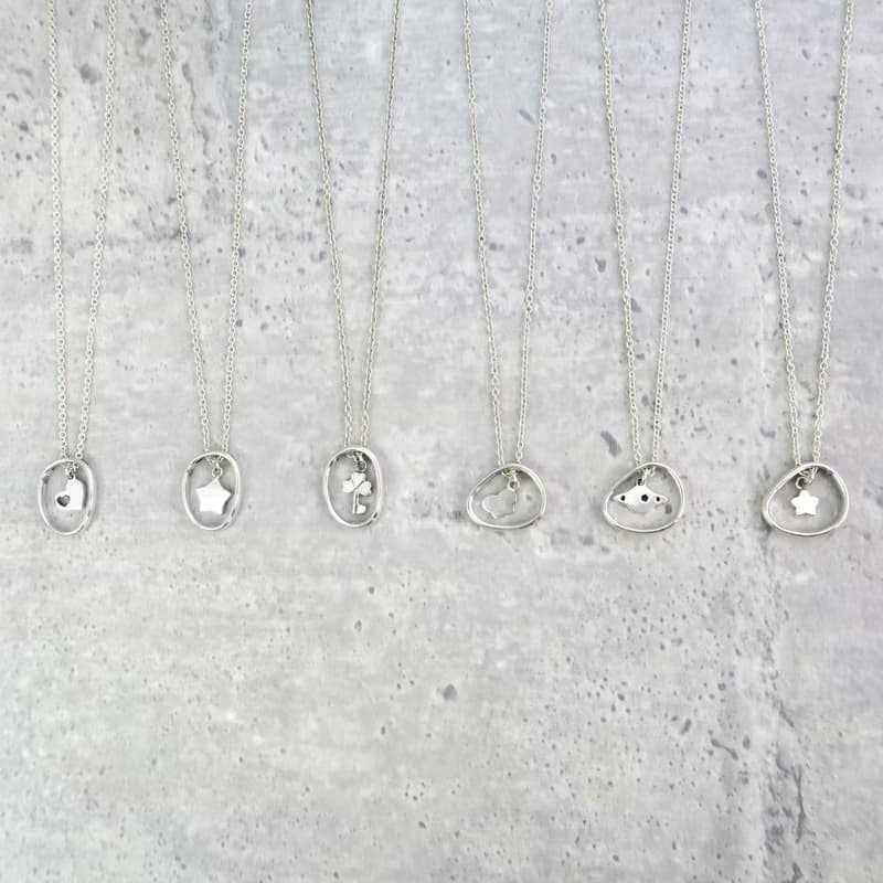 刻字訂製 自然系 石 Stone-橫 925純銀墬/項鍊