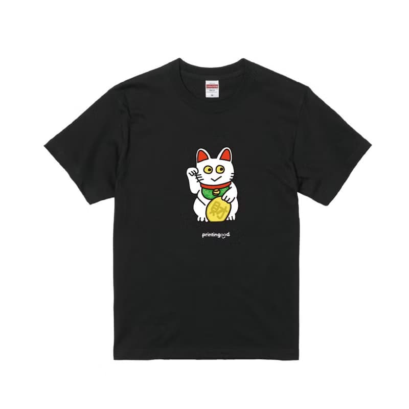 可愛招財貓 短T 右手招財 招き猫 lucky cat  A012