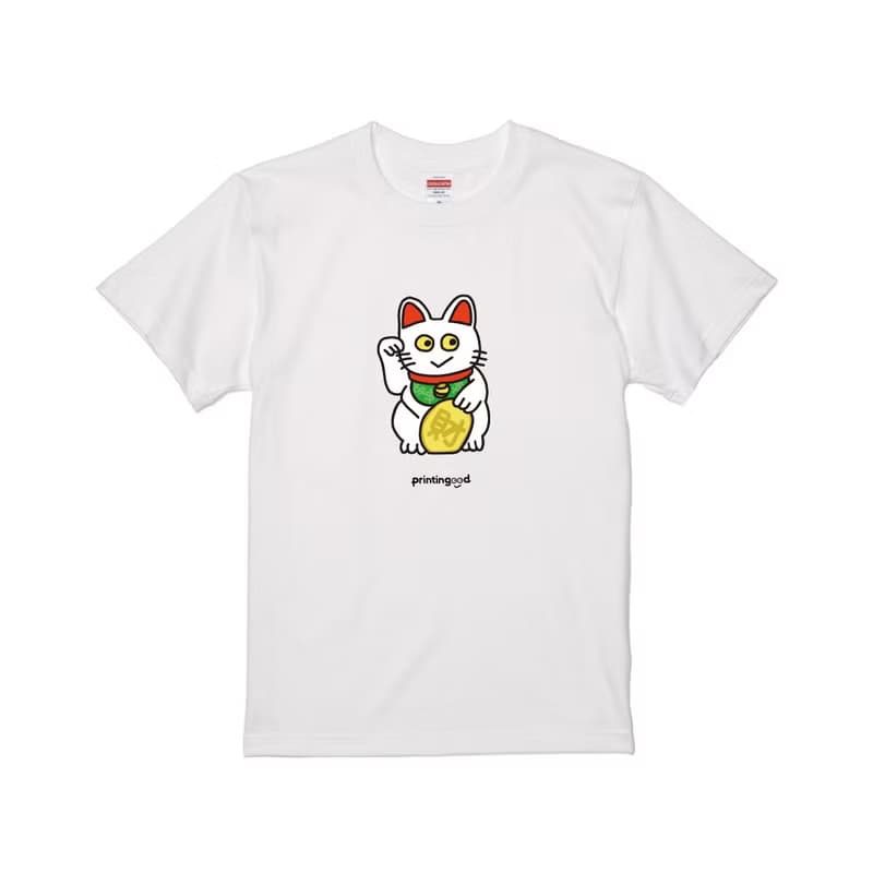 可愛招財貓 短T 右手招財 招き猫 lucky cat  A012