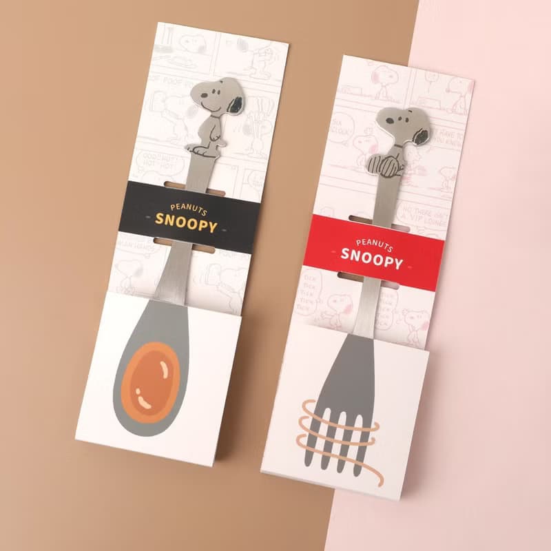 Peanuts史努比不鏽鋼叉匙-Snoopy304不銹鋼湯匙叉子 立體造型餐具