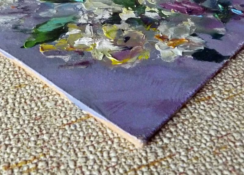 用鲜花绘画, White flowers painting, Original floral art, Bouquet painting, 油畫 白花