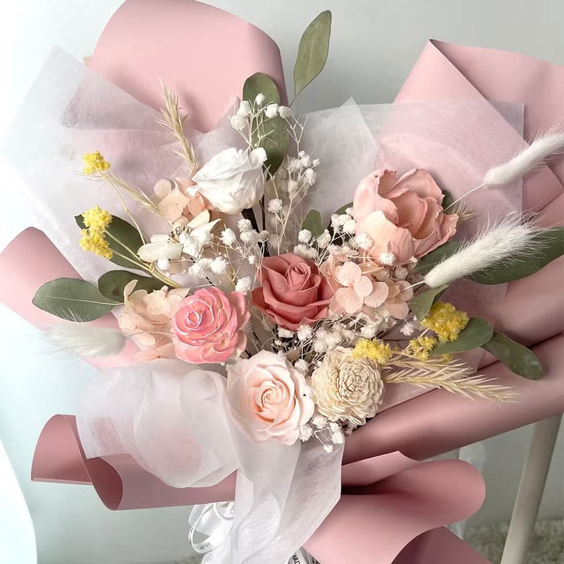 【艸弄Garden Lane Floral】粉色情懷永生花束