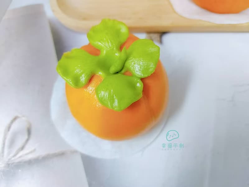 柿柿如意 柿子饅頭 收涎 供佛 拜拜祝壽 送禮節慶牛奶饅頭 無包餡