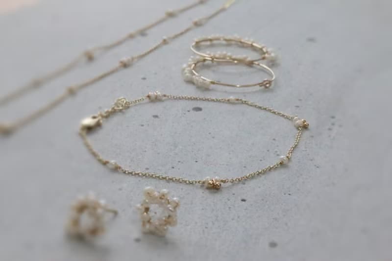 六月誕生石 手鍊 珍珠 迷你珍珠  - 獎勵 -