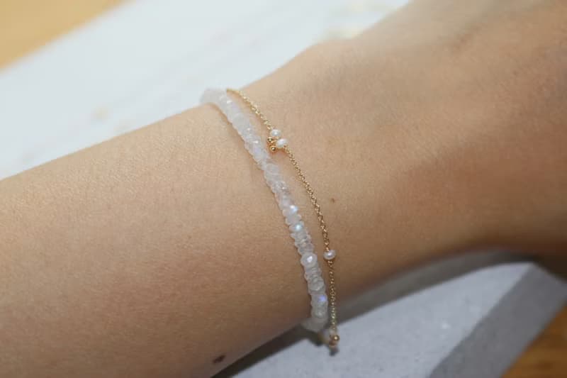 六月誕生石 手鍊 珍珠 迷你珍珠  - 獎勵 -