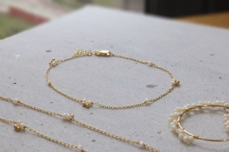 六月誕生石 手鍊 珍珠 迷你珍珠  - 獎勵 -