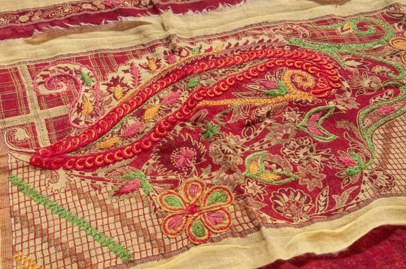 喀什米爾Cashmere/水煮羊毛披肩/針織圍巾/刺繡圍巾/羊絨披巾-花