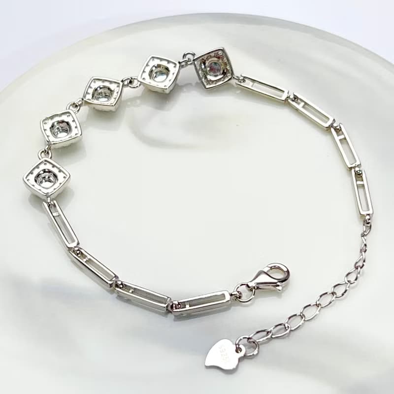 冰綠蛋面翡翠手鍊925純銀|天然緬甸玉翡翠A貨|送禮