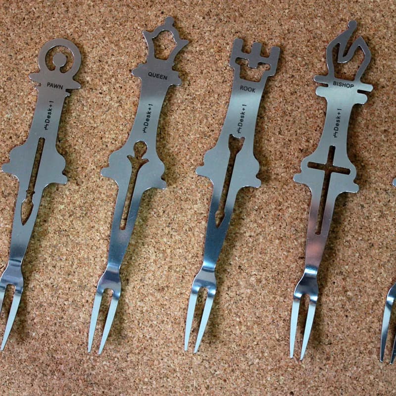 Desk+1 西洋棋水果叉 (2入)