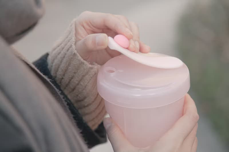 漂浮珍奶杯 / 櫻花粉 / 無吸管環保飲料杯850ml