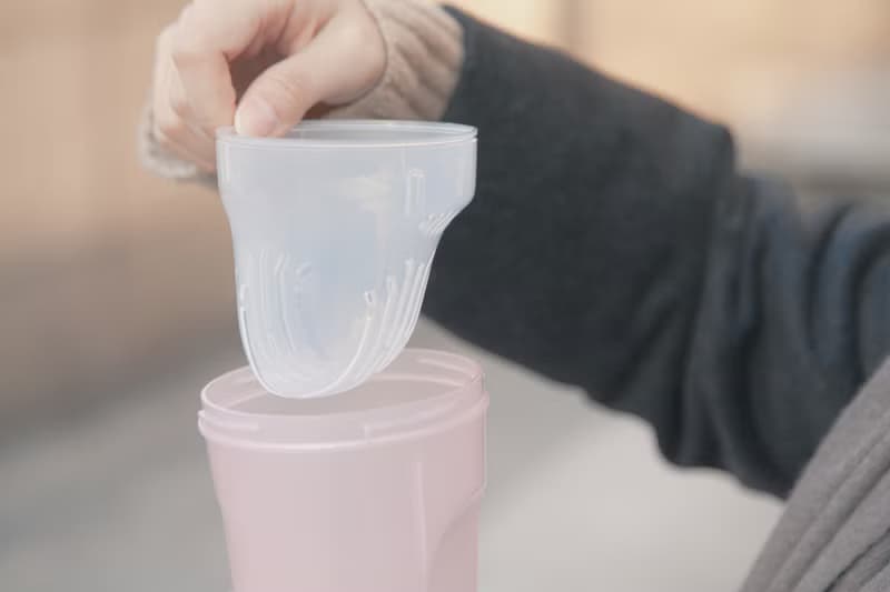 漂浮珍奶杯 / 櫻花粉 / 無吸管環保飲料杯850ml