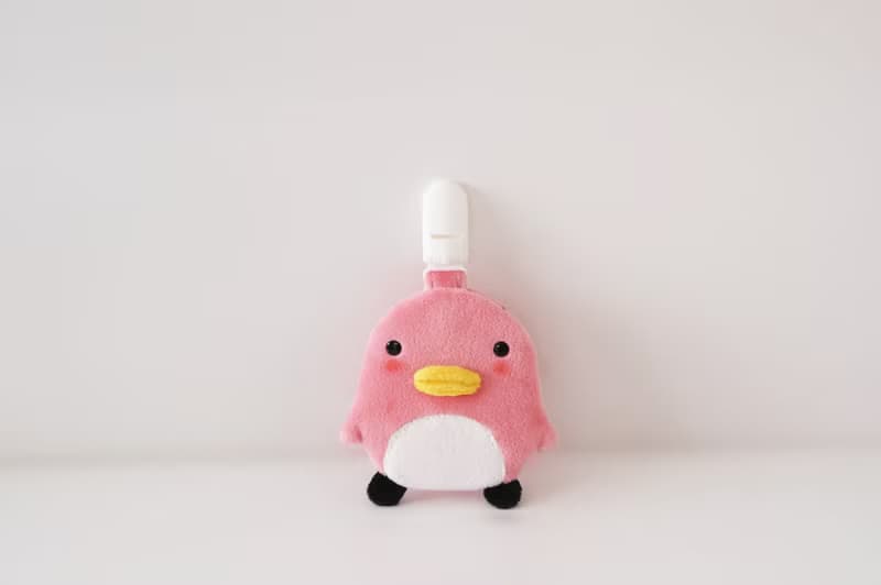 Bucute粉紅企鵝護身符.御守套/寶寶專用/手工製作/彌月禮物