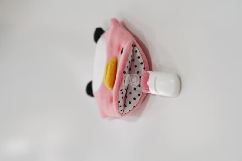 Bucute粉紅企鵝護身符.御守套/寶寶專用/手工製作/彌月禮物
