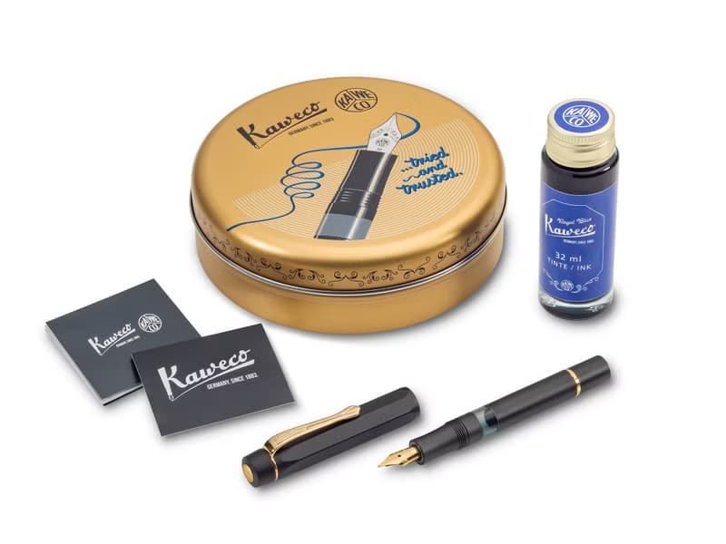 德國KAWECO AL SPORT系列PISTON活塞式鋼筆標準版 黑 (含墨水瓶)
