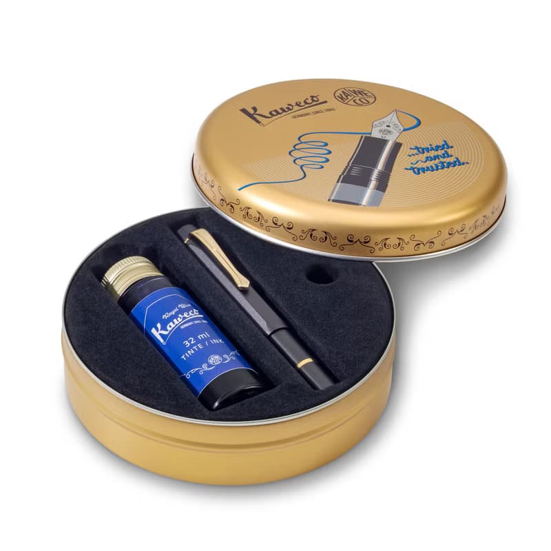 德國KAWECO AL SPORT系列PISTON活塞式鋼筆標準版 黑 (含墨水瓶)