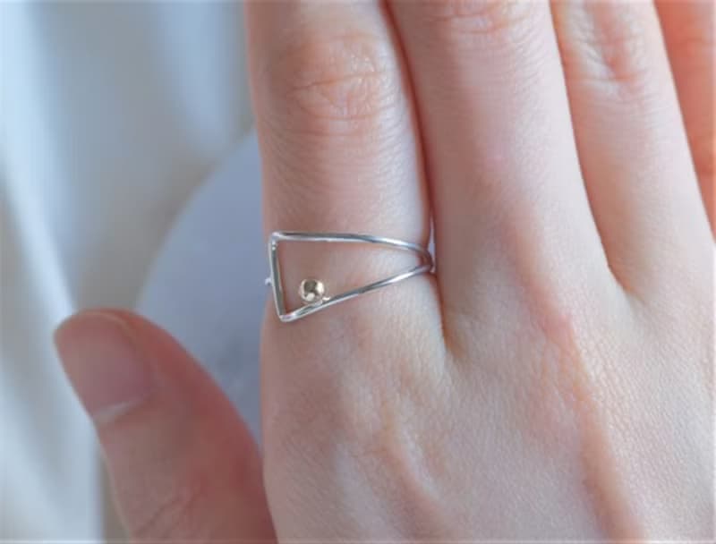 í kringum ring K10YG×silver925
