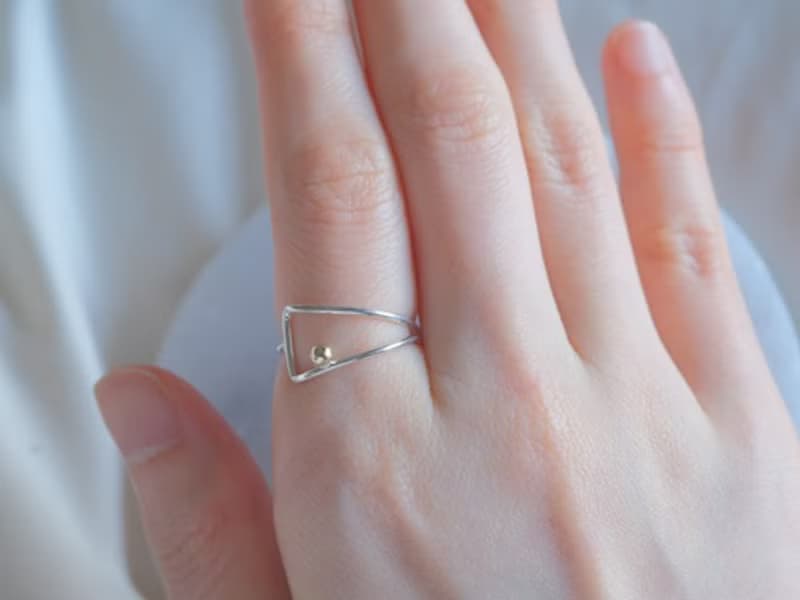 í kringum ring K10YG×silver925