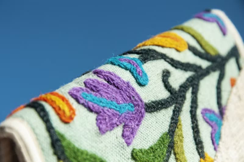 手工棉麻皮夾/編織拼接刺繡長夾/長皮夾/零錢包/編織皮夾-花朵風
