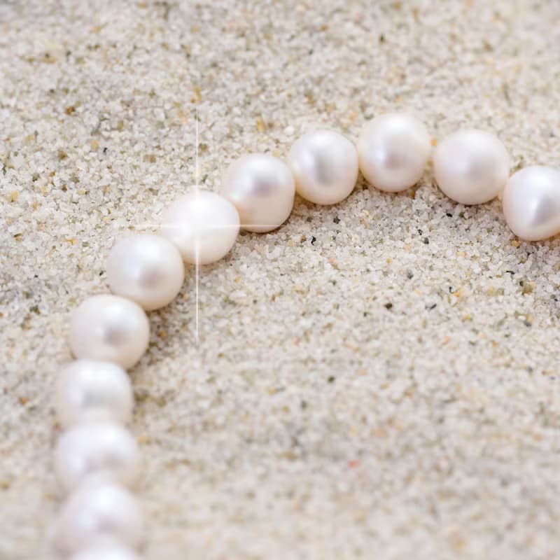 天然白色淡水珍珠項鍊 10–11mm 銀色延長鏈 簡約極簡 紀念日禮物